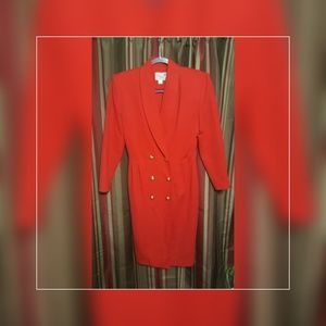 Vintage Midi  Dress Soulder Pad